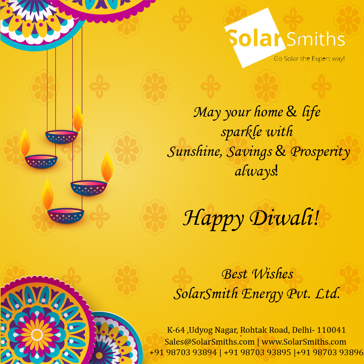 Wishing you a very Happy Diwali! SolarSmith Energy